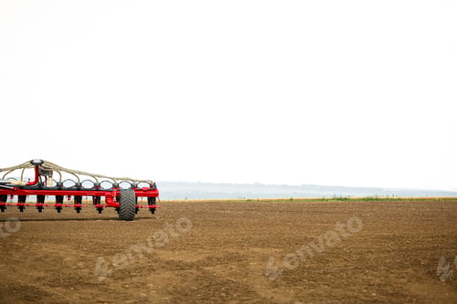 Preview: Large modern tractor for sowing grain. Agricultural machinery