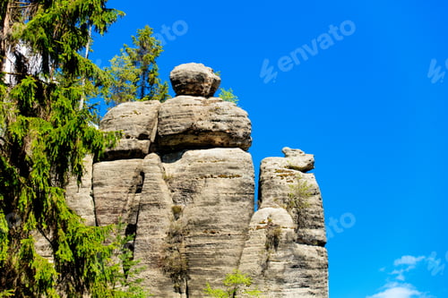 Preview: View at rocks and forest
