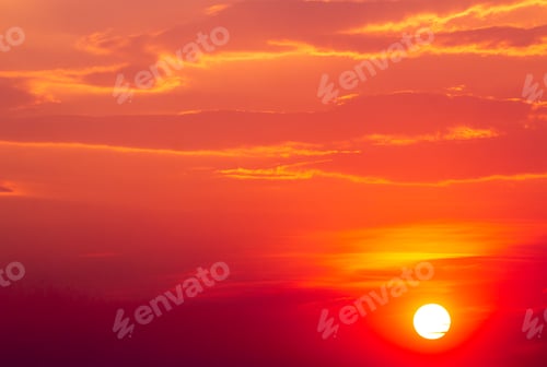Preview: colorful dramatic sky with cloud at sunset