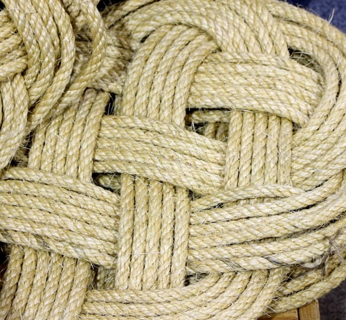 Preview: Coiled Natural Rope in an Interwoven Pattern