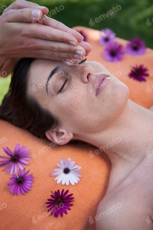 Preview: Woman in spa environment, having facial treatment