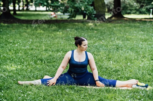 Preview: Plus-Size Overweight People Pilates Workout. Stretches for Obese Women. Overweight Curvy woman