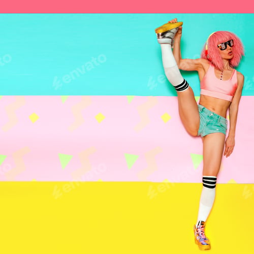 Preview: Fitness and music. Funny Girl DJ. Glamorous style. Beautiful bod