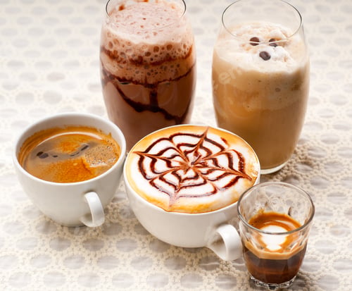 Preview: selection of different coffee type