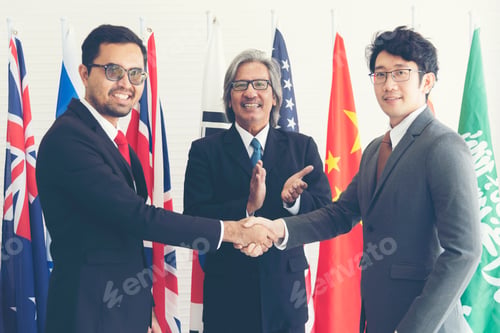 Preview: The picture shows the relationship between countries. Diplomatic relations