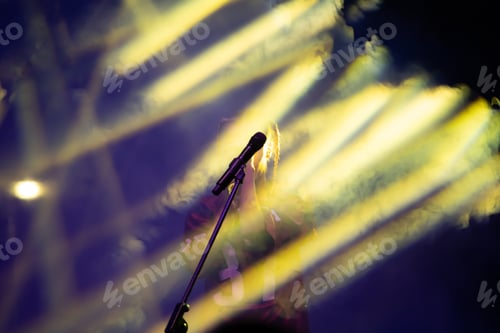 Preview: Microphone on stage during concert