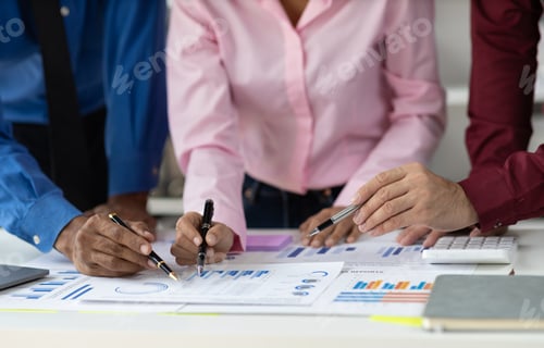 Preview: Auditor and accountant team working in office, analyze financial data and accounting.