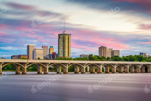 Preview: Tulsa, Oklahoma, USA downtown skyline on the Arkansas River at d