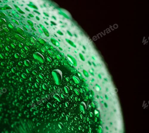 Preview: Water bottle close up on black