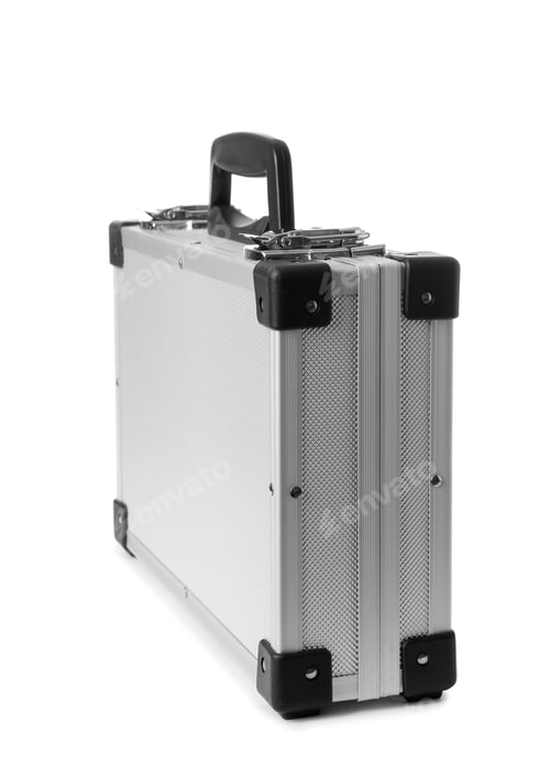 Preview: Stylish aluminum hard case on white background