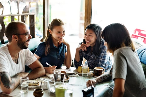 Preview: Group Of People Drinking Coffee Concept