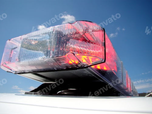 Preview: Flashing Red Emergency Vehicle Lights - police car, bar lights, fire truck, EMT vehicle