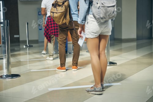 Preview: People waiting for boarding passengers on plane