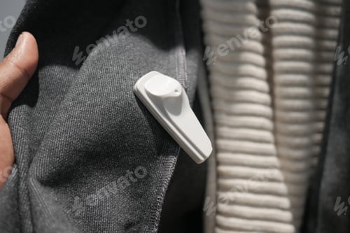 Preview: Clothing security tag on a shirt ,