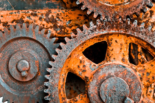 Preview: Detail of an old, rusty gear background