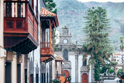 Preview: Small beautiful spanish town Teror, Gran Canaria, Canary Islands, Spain.