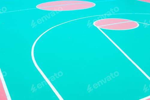 Preview: Basketball court on pastel color