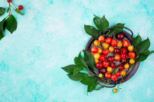 Preview: Fresh ripe red and yellow cherry