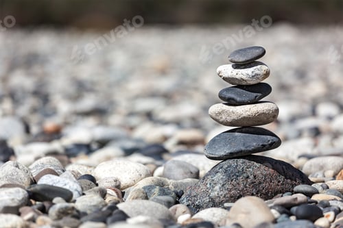 Preview: Zen balanced stones stack