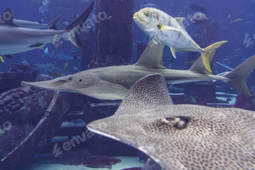 Preview: Various fish in large aquarium