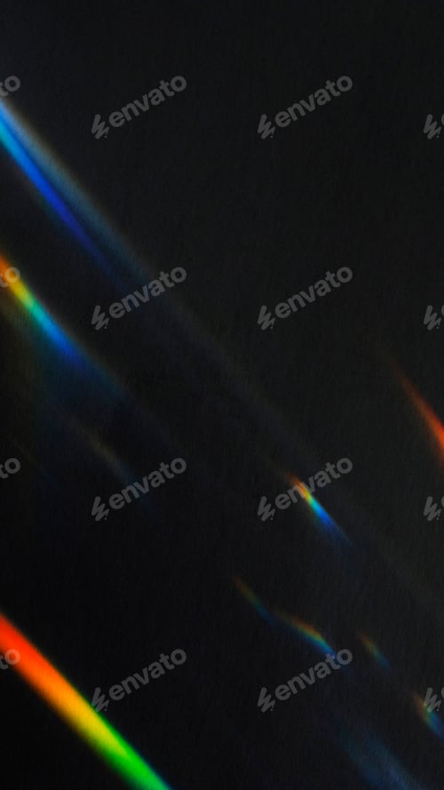 Preview: Light leak effect on a black mobile screen background