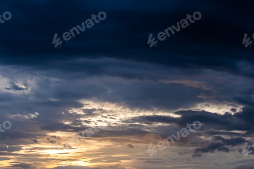 Preview: colorful dramatic sky with cloud at sunset.