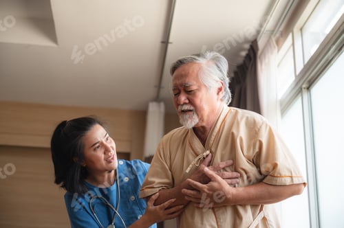 Preview: health insurance concept, Elderly patients at hospital for medical checking by professional doctor