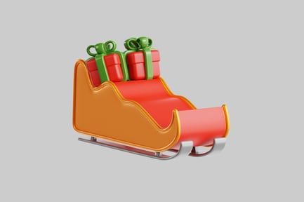 Preview: Holiday sleigh with gifts