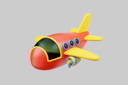 Preview: Cartoon airplane with propeller