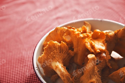 Vista previa: Chanterelle mushrooms in a bowl