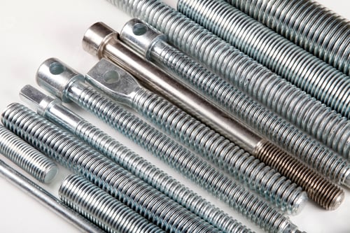 Preview: steel screws on a white background
