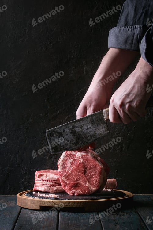 Preview: Raw tomahawk steak