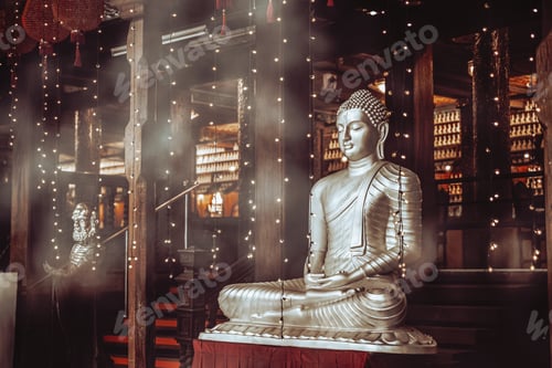 Preview: Serene Buddha Statue is beautifully set in a Tranquil Ambiance