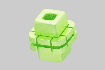 Aperçu: Forme géométrique imbriquée vert citron