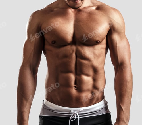 Preview: Portrait of muscular guy.