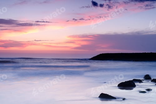 Preview: seascape, landscaped, beach, sunset, sunlight
