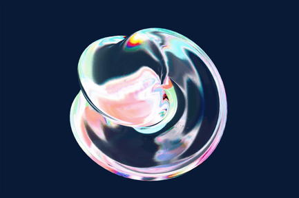 Preview: Iridescent 3D Torus Abstract Shape