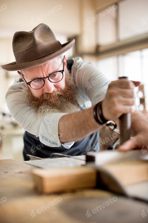 Preview: Carpenter Craftsman Handicraft Wooden Workshop Concept