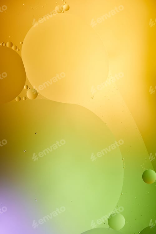 Preview: Beautiful abstract orange, purple and green color background from mixed water and oil