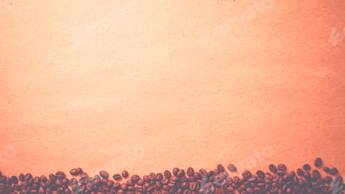 Preview: Coffee Beans On Brown Craft Paper Background