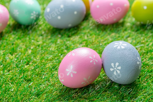 Preview: easter eggs on the grass