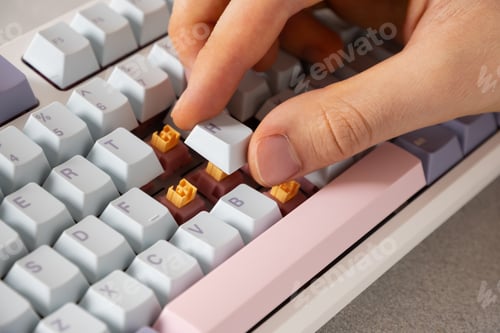 Preview: Modern mechanical keyboard. Custom build keyboard.