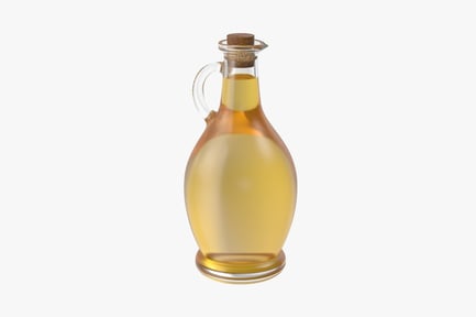 Preview: Elegant Glass Oil Bottle with Cork Stopper
