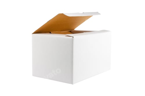 Preview: white box, isolated on background, mockup