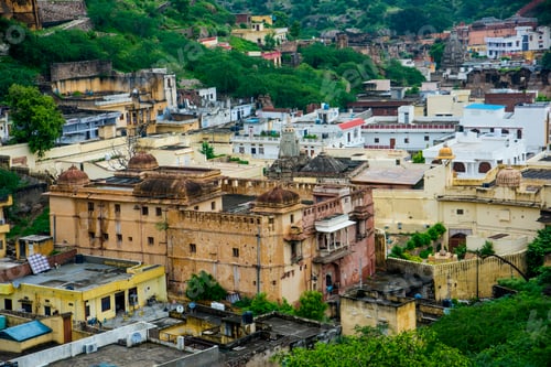 Preview: Old Jaipur City as viewed from top of Amber Fort, India.