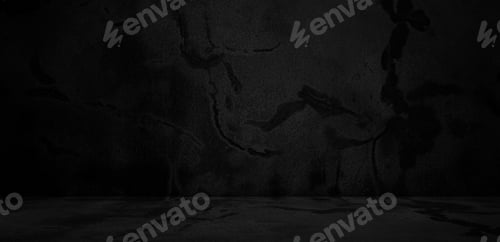 Preview: Black Studio Room Background, Dark Grey Texture Wall Kitchen Table Product