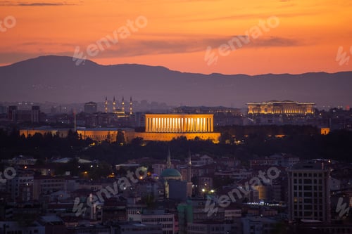 Preview: Anıtkabir, the mausoleum of Ataturk, during twilight
