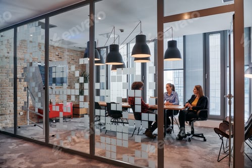 Preview: In the dynamic hustle and bustle of a business environment, a group of young business professionals