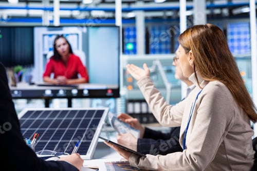 Preview: Investors evaluate photovoltaics factory production efficiency during videocall