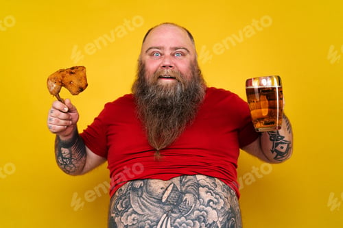 Preview: Oversize man hungry for fat food